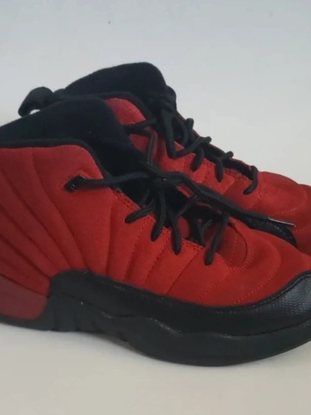 Nike Kids Red and Black Mid-Top Sneakers